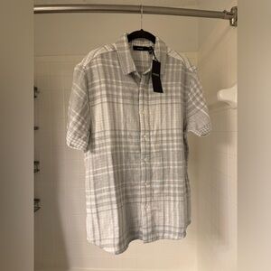 Hedge Grey Checkered Button Down